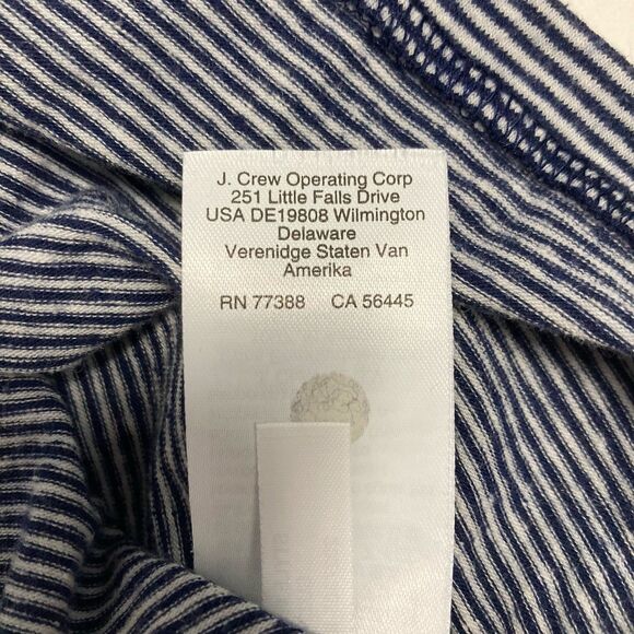 J.Crew Stretch Linen V- Neck T-shirt Women’s Small Navy White Micro Stripe 2023 - Picture 7 of 14